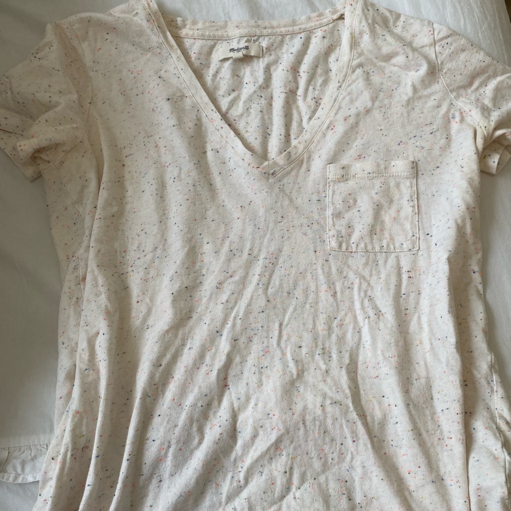 Madewell Cream Pocket Tee 🤍🤍